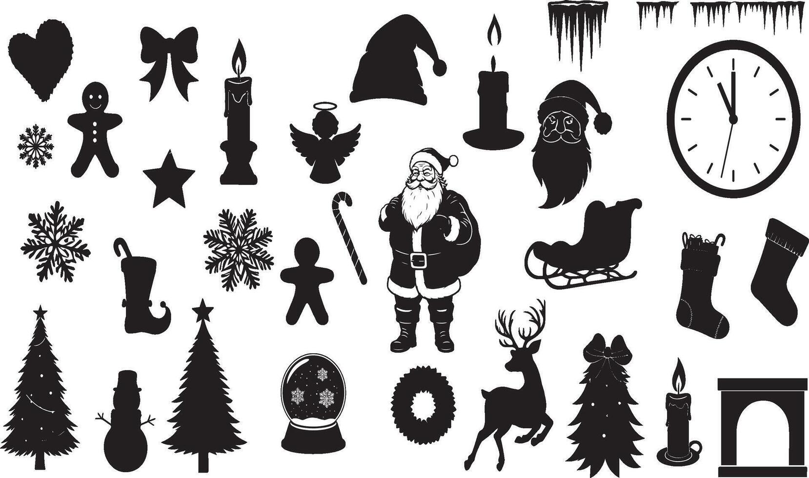 Christmas clip art set vector