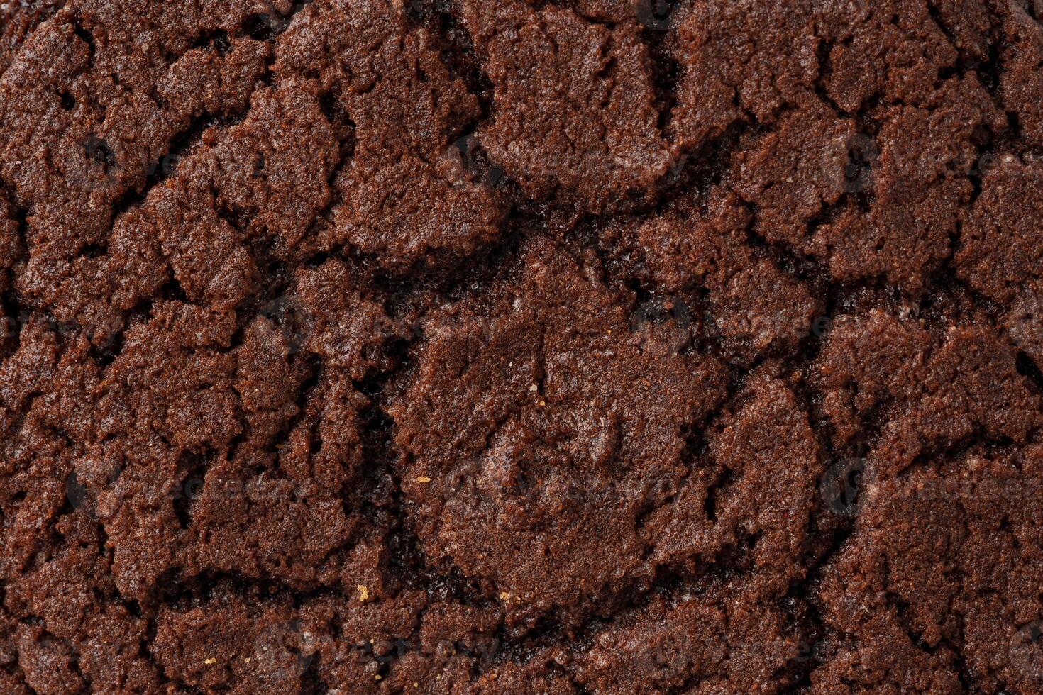Freshly baked chocolate cookie on a rustic wooden surface after cooling photo