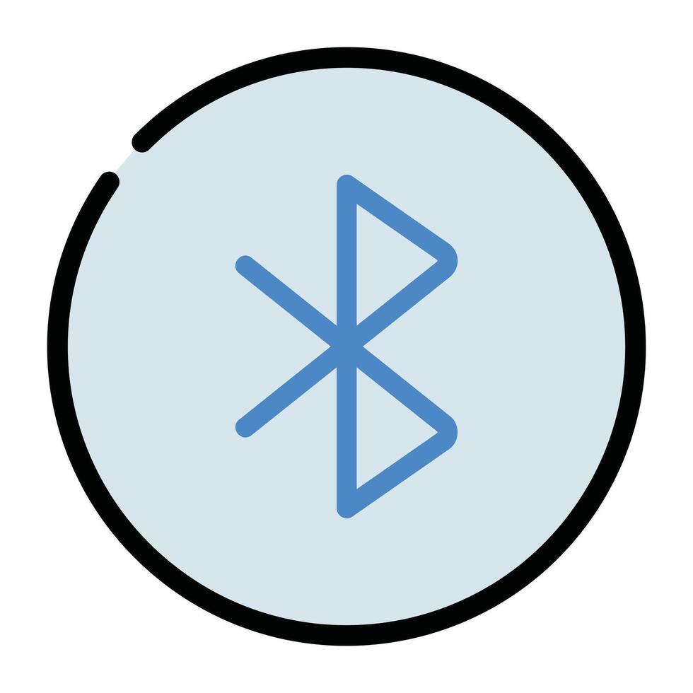 A blue bluetooth symbol on a white background vector