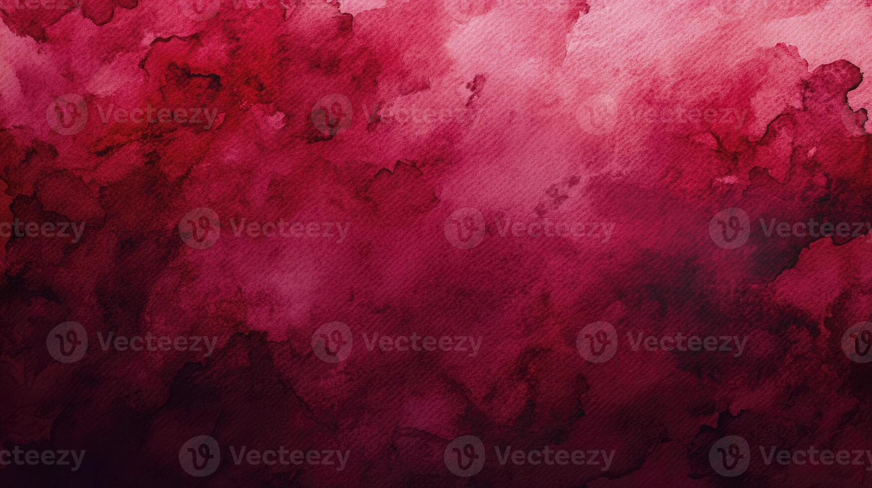Rich red watercolor abstract background with textured layers and gradients creating depth and visual interest photo
