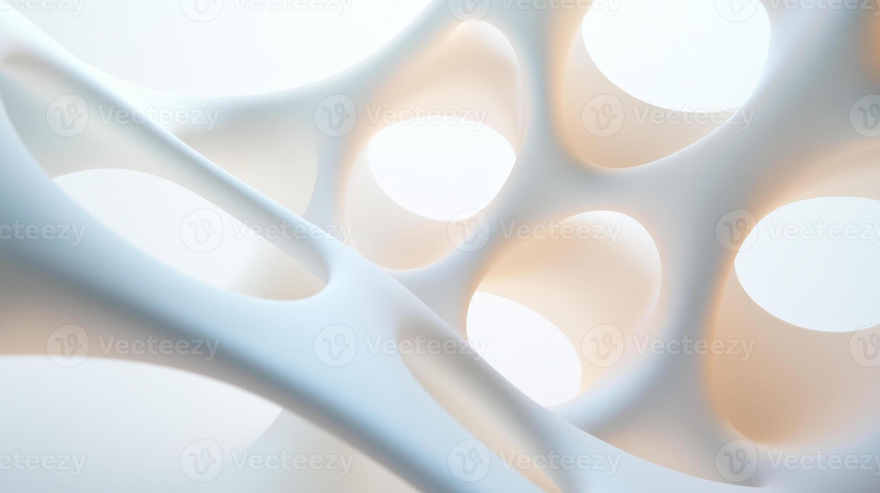 Smooth white 3D geometry background with minimal and abstract design photo