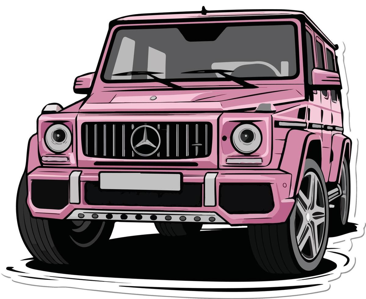 Stylish Offroad and Adventure Car Art sticker vector