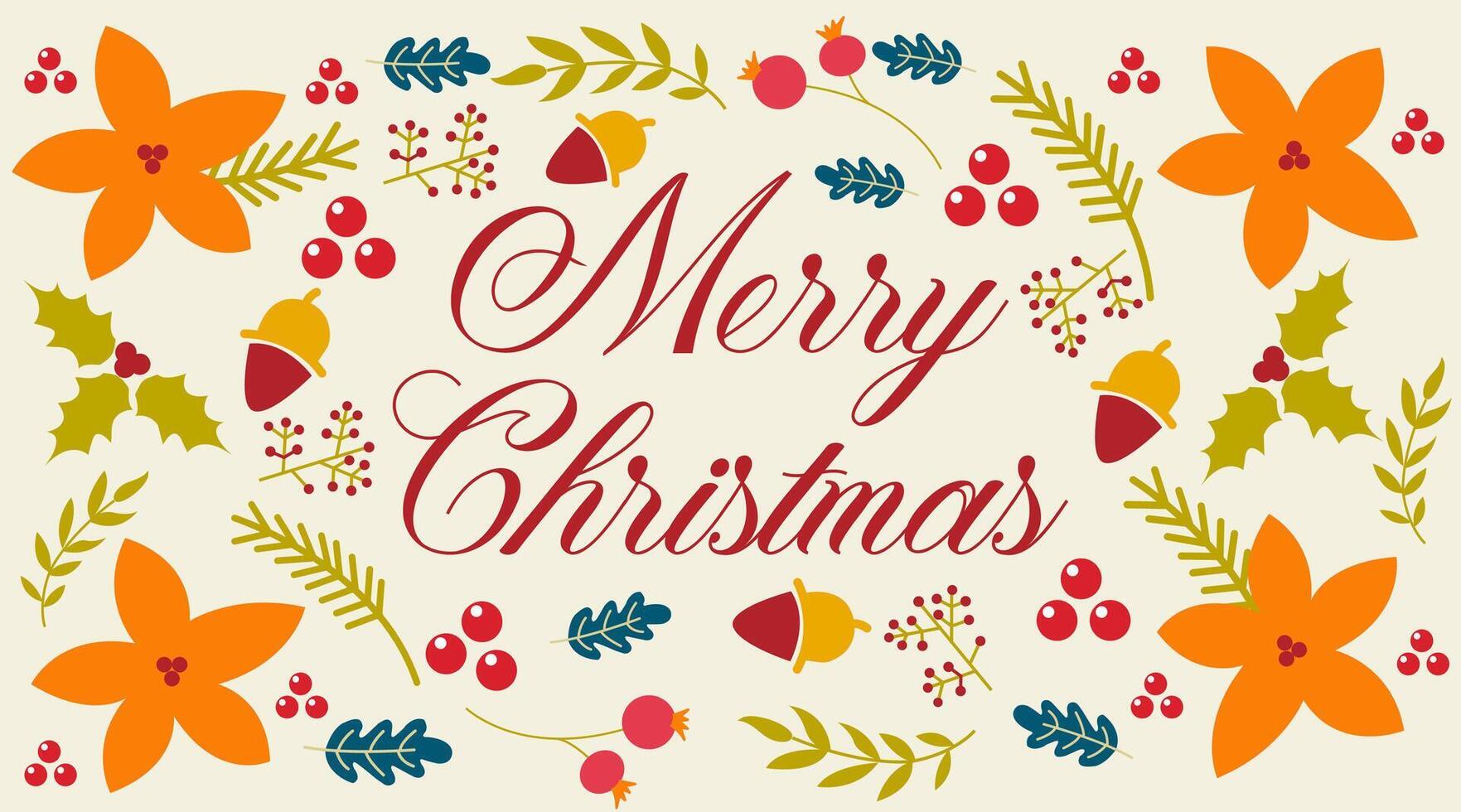 Christmas seamless pattern of xmas ornaments vector