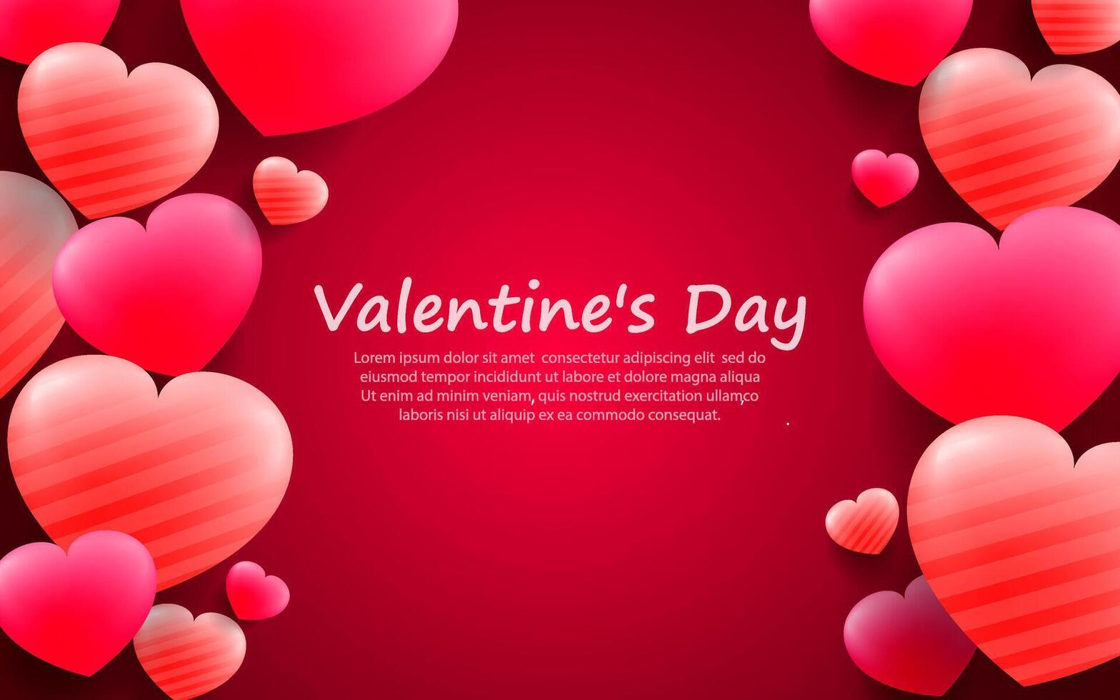 paper heart style valentines day card vector