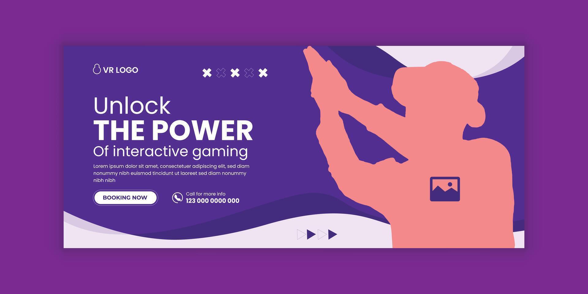 Virtual reality Future technology social media cover banner design template vector