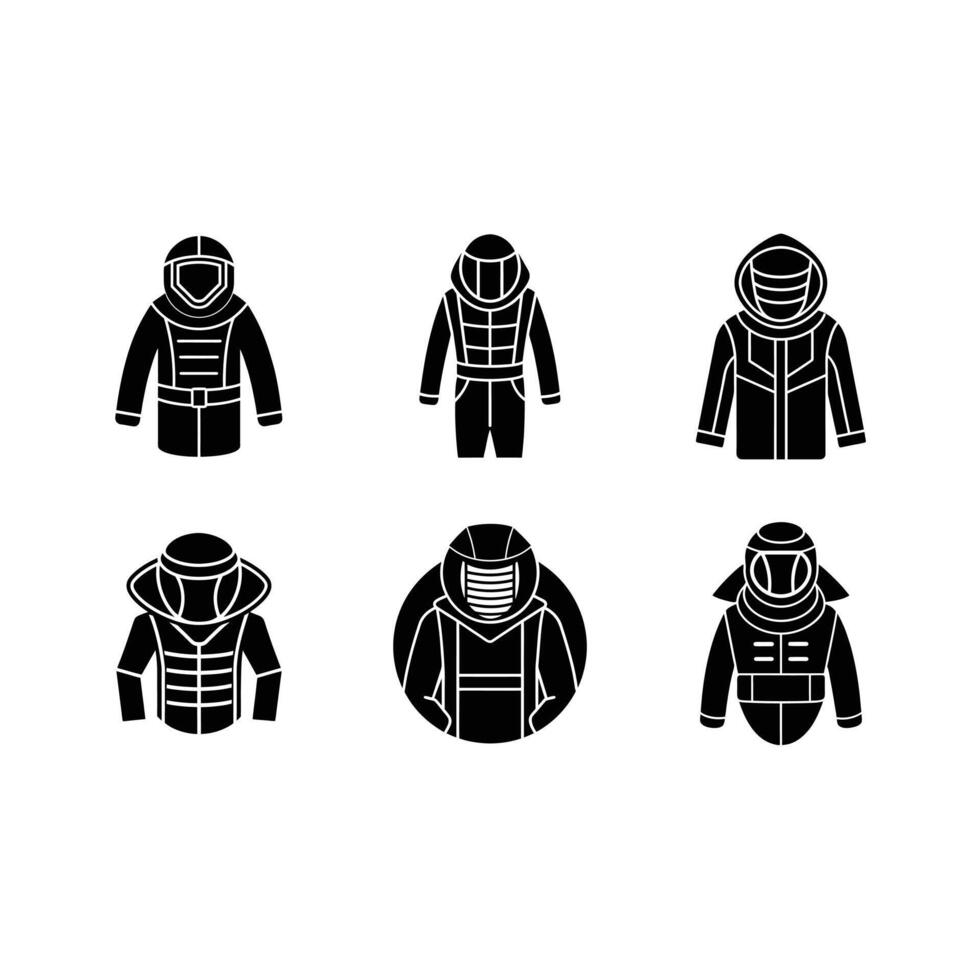 Beekeeping Suit Icon - and Linocut Silhouette Design vector