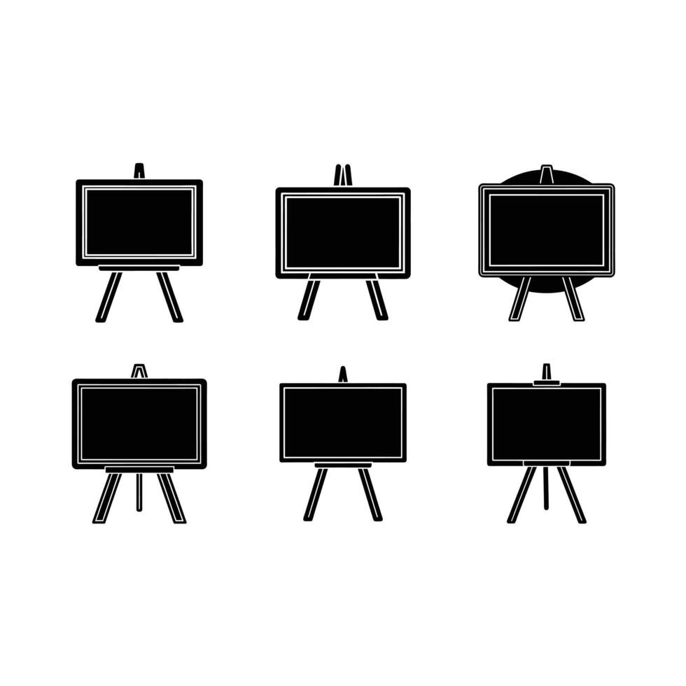 Blackboard Icon - and Linocut Silhouette Design vector