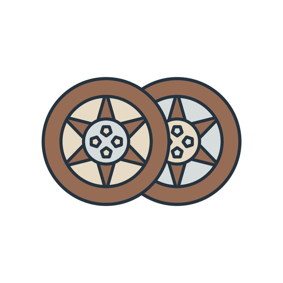 Tire icons symbol elements for infographic web vector