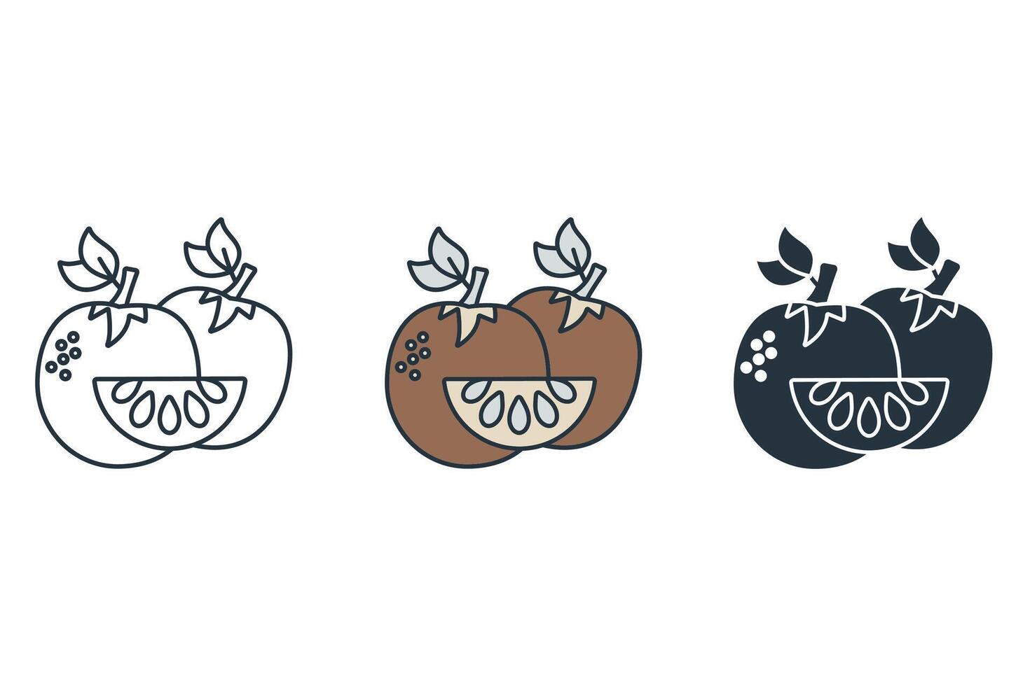 Orange icons symbol elements for infographic web vector