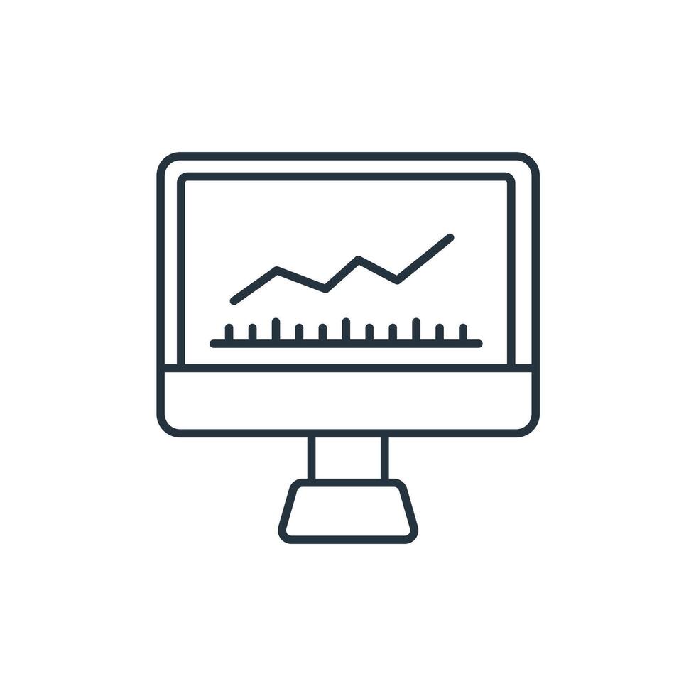 Monitoring icons symbol elements for infographic web vector