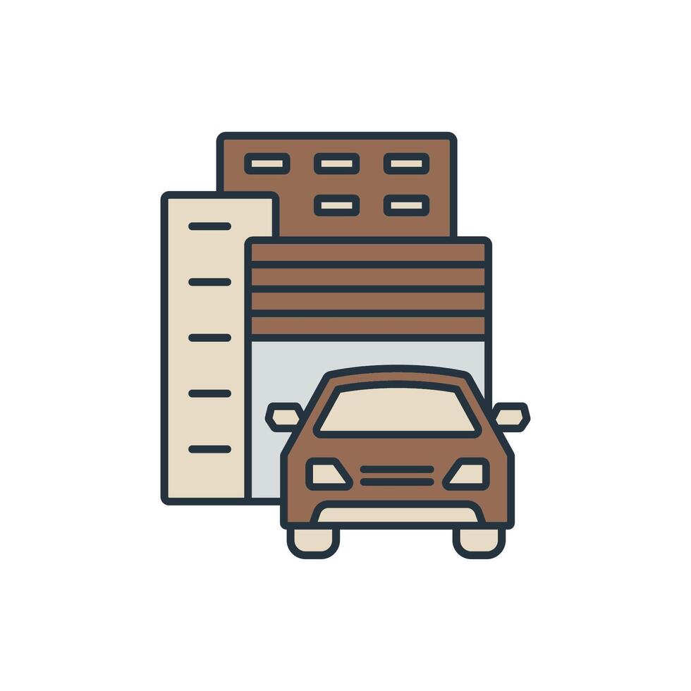 car buillding icons symbol elements for infographic web vector