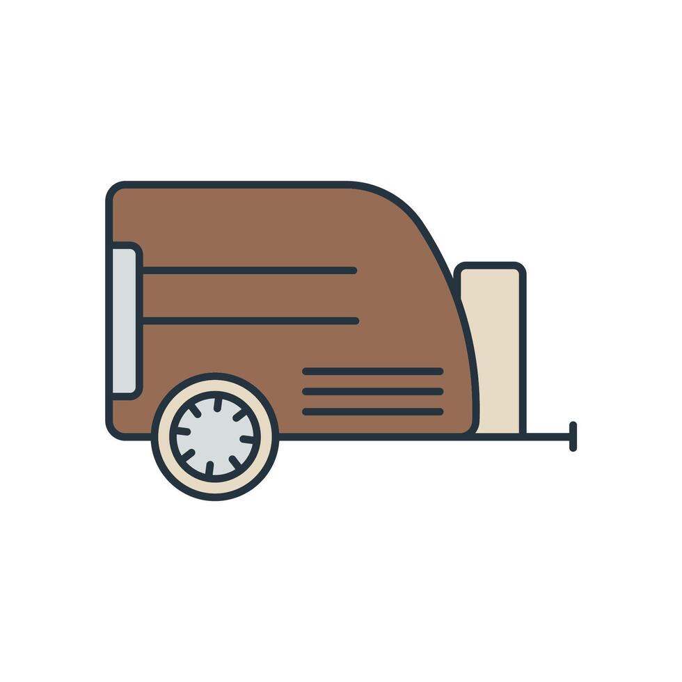 trailer icons symbol elements for infographic web vector