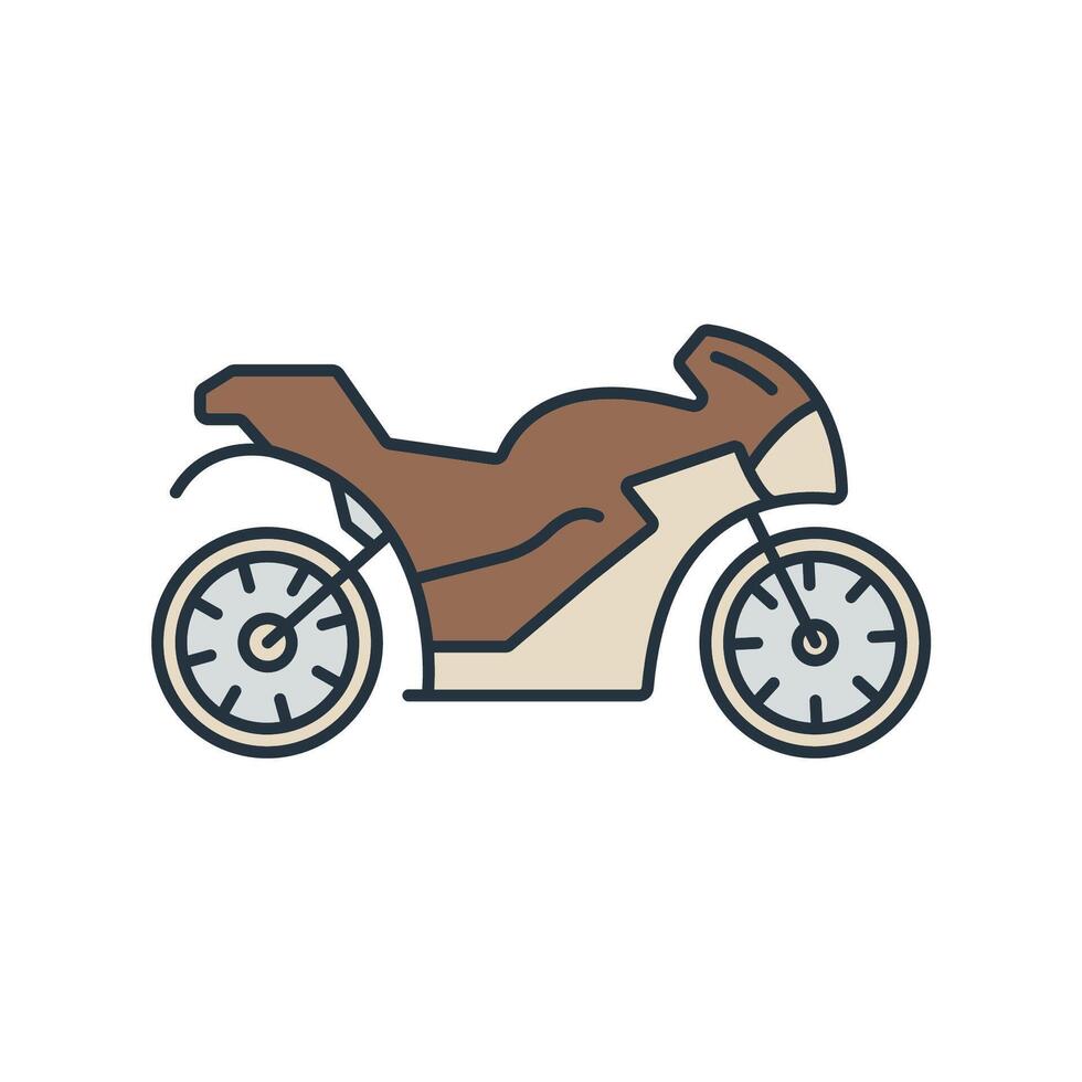 Motorcycle icons symbol elements for infographic web vector