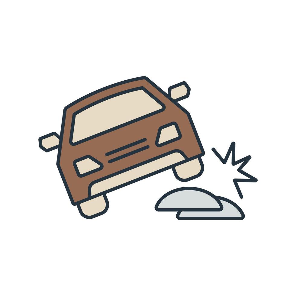 car bump icons symbol elements for infographic web vector