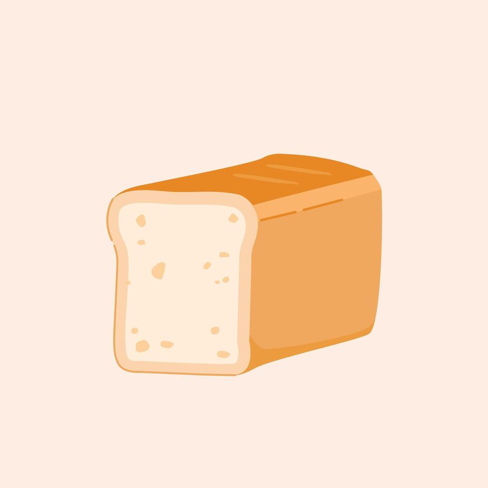 Homemade bread for breakfast. whole wheat bread, dry bakery icon for poster and web icon vector