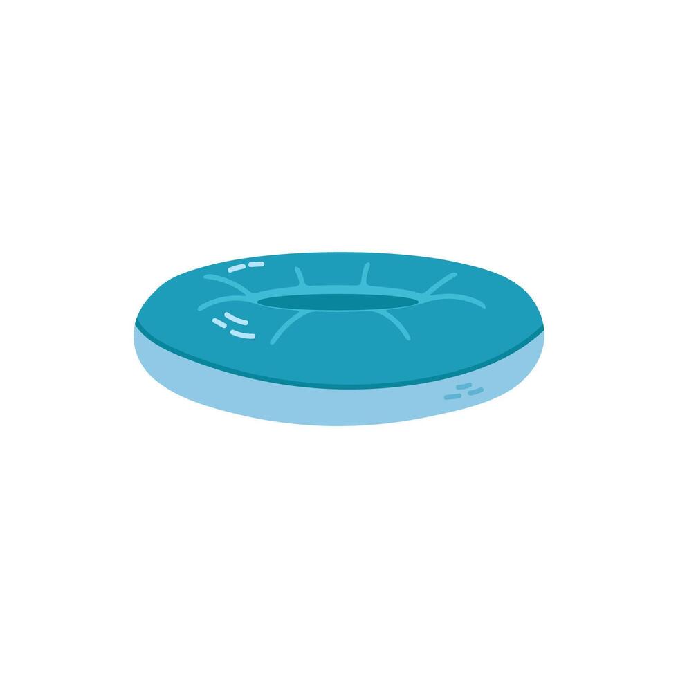 Rubber ring icon in flat color style. Swimming pool equipment vector