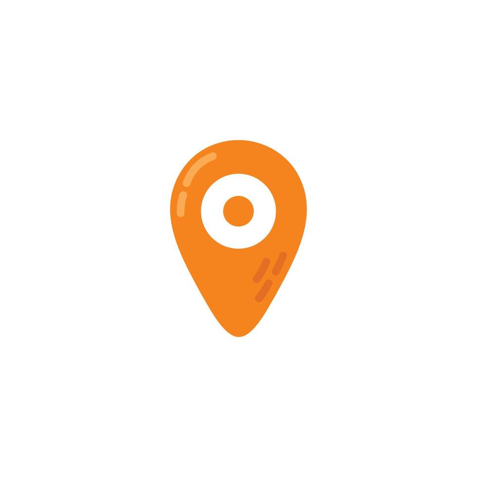 Location icon in flat style. Map pointer illustration on white isolated background. vector