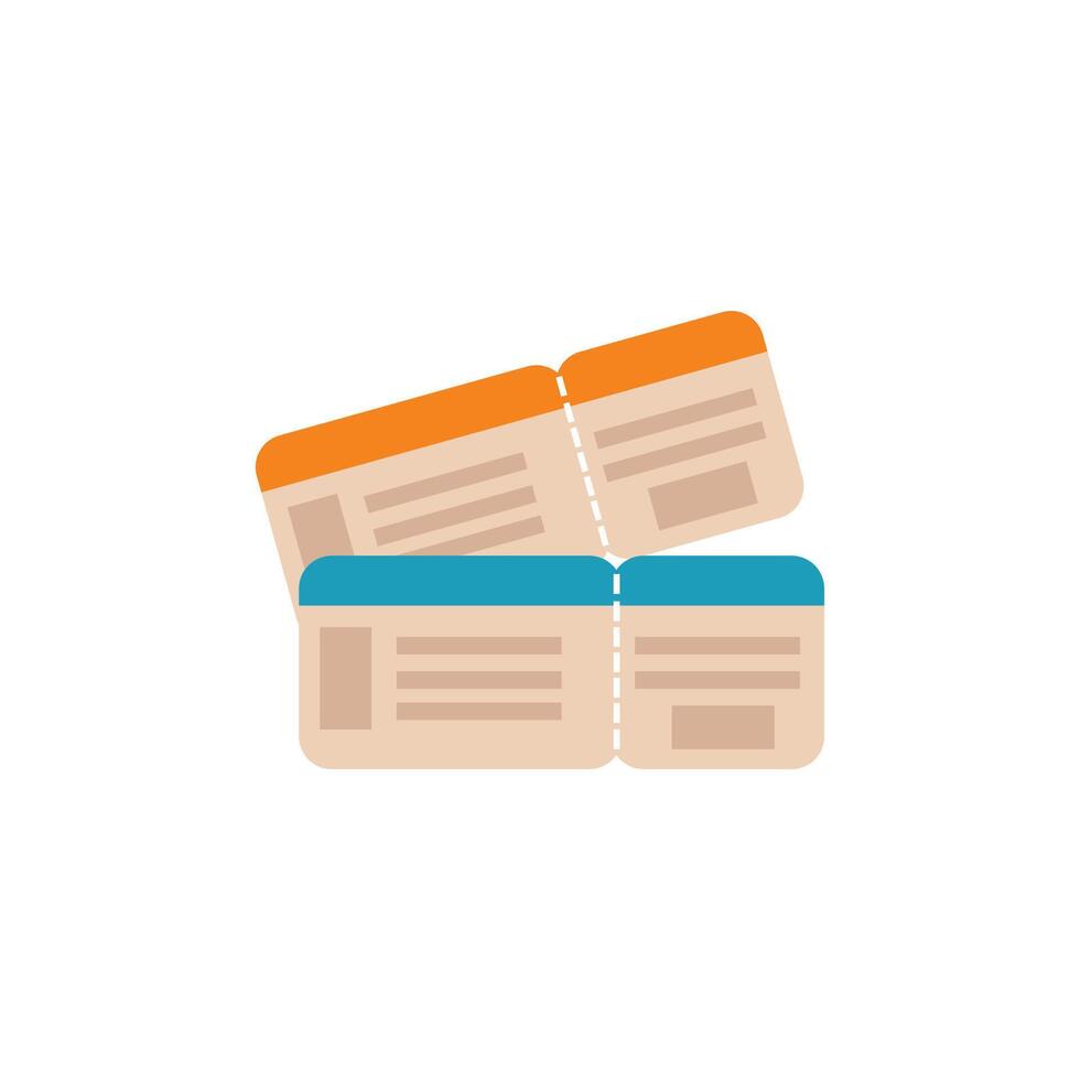 tickets flat illustration vector