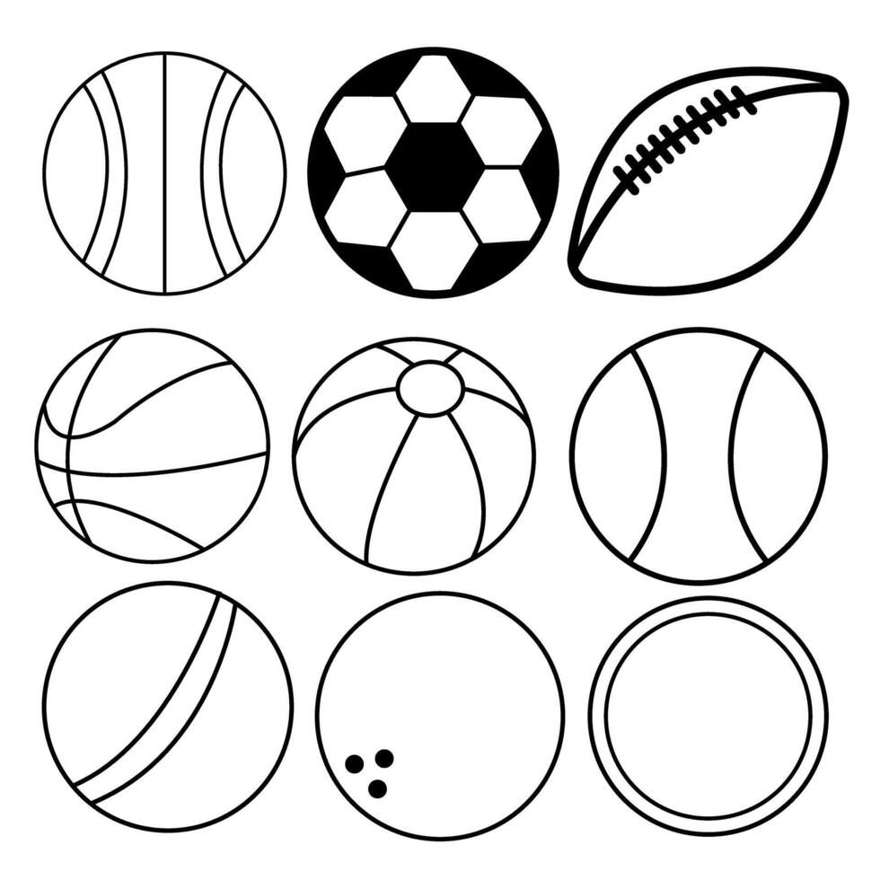 Collection of balls Illustration vector