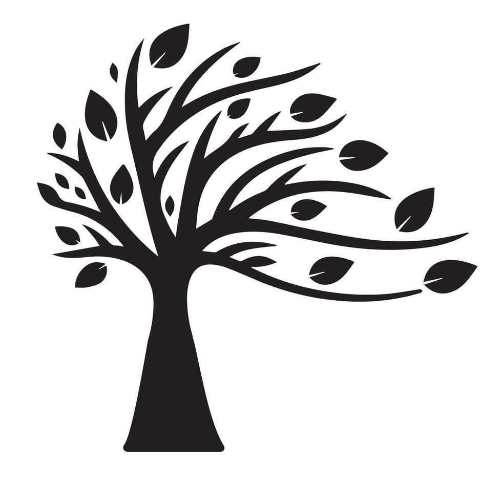 Tree with leaves Illustration vector