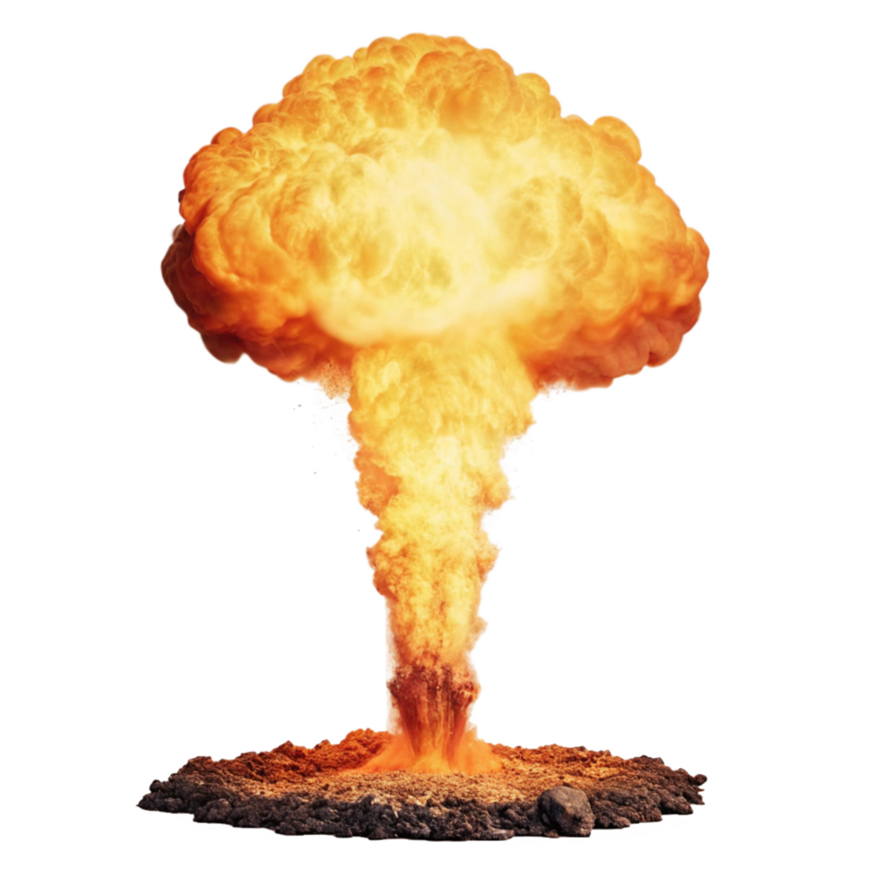 Fiery explosion transparent isolated png