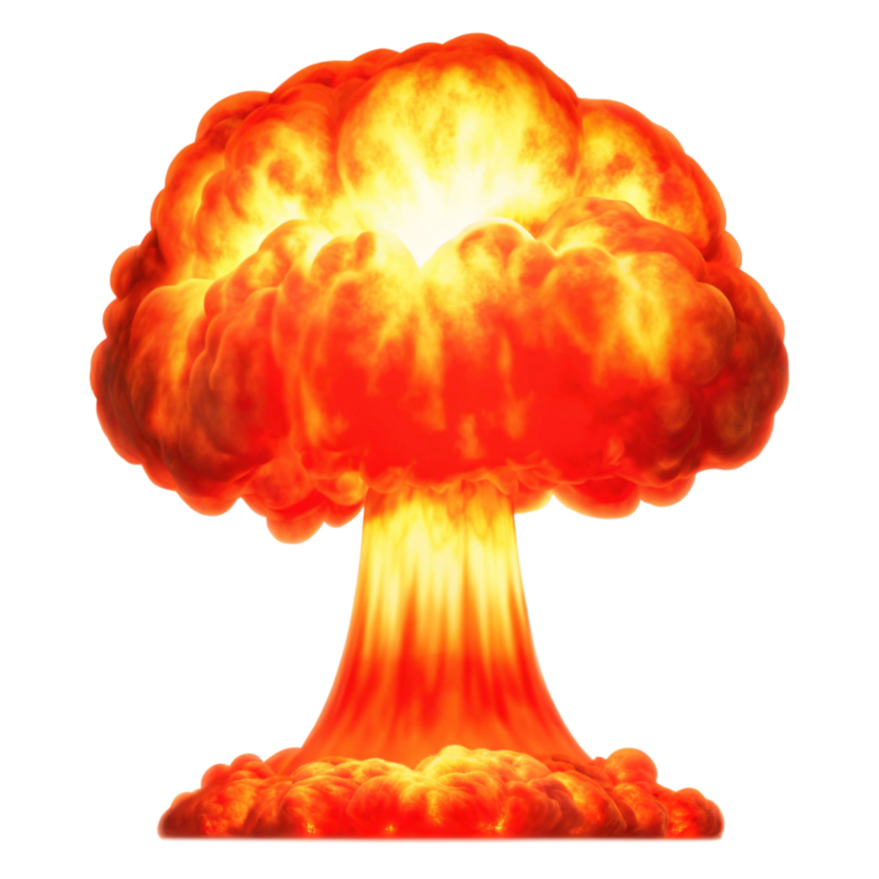 Fiery explosion transparent isolated png