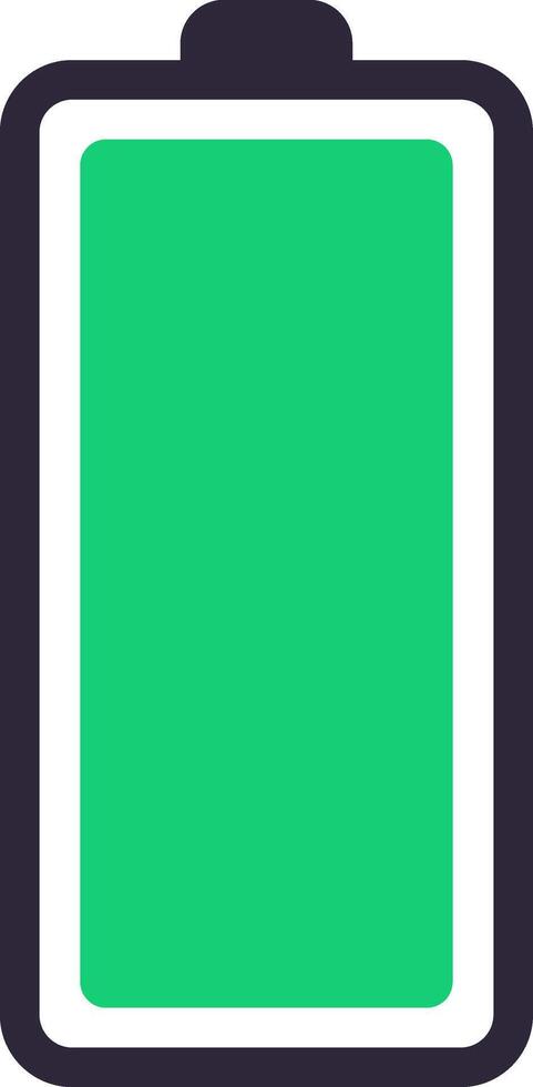 Full battery icon representing maximum charge and energy storage, symbolizing power availability and readiness for use in electronic devices vector