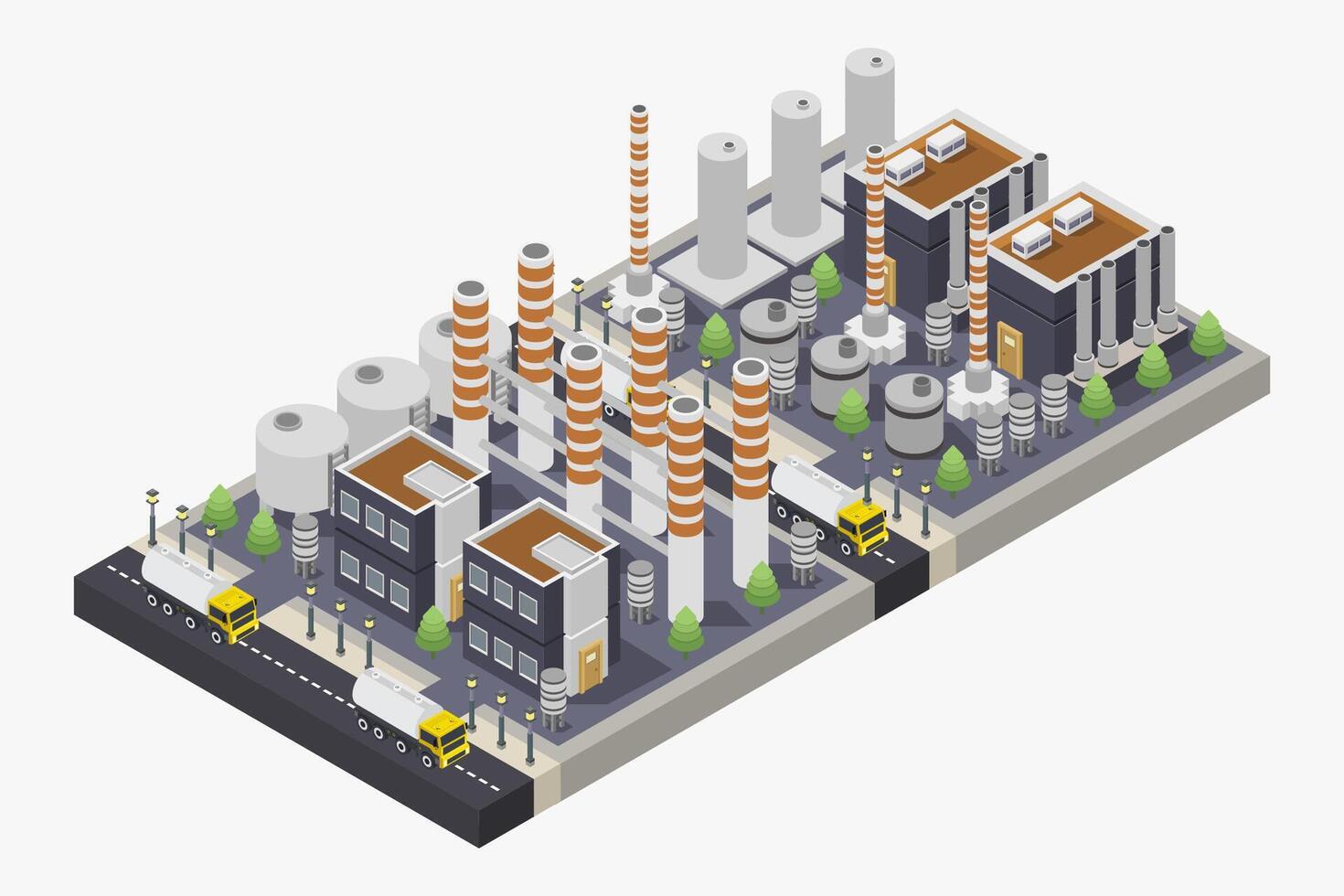 Oil industry isometric vector