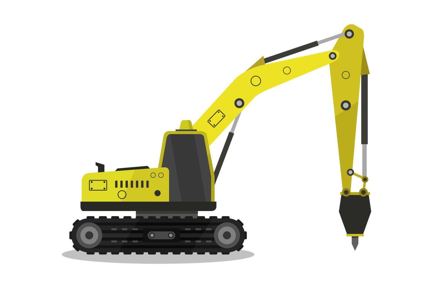Hydraulic jackhammer illustrated vector