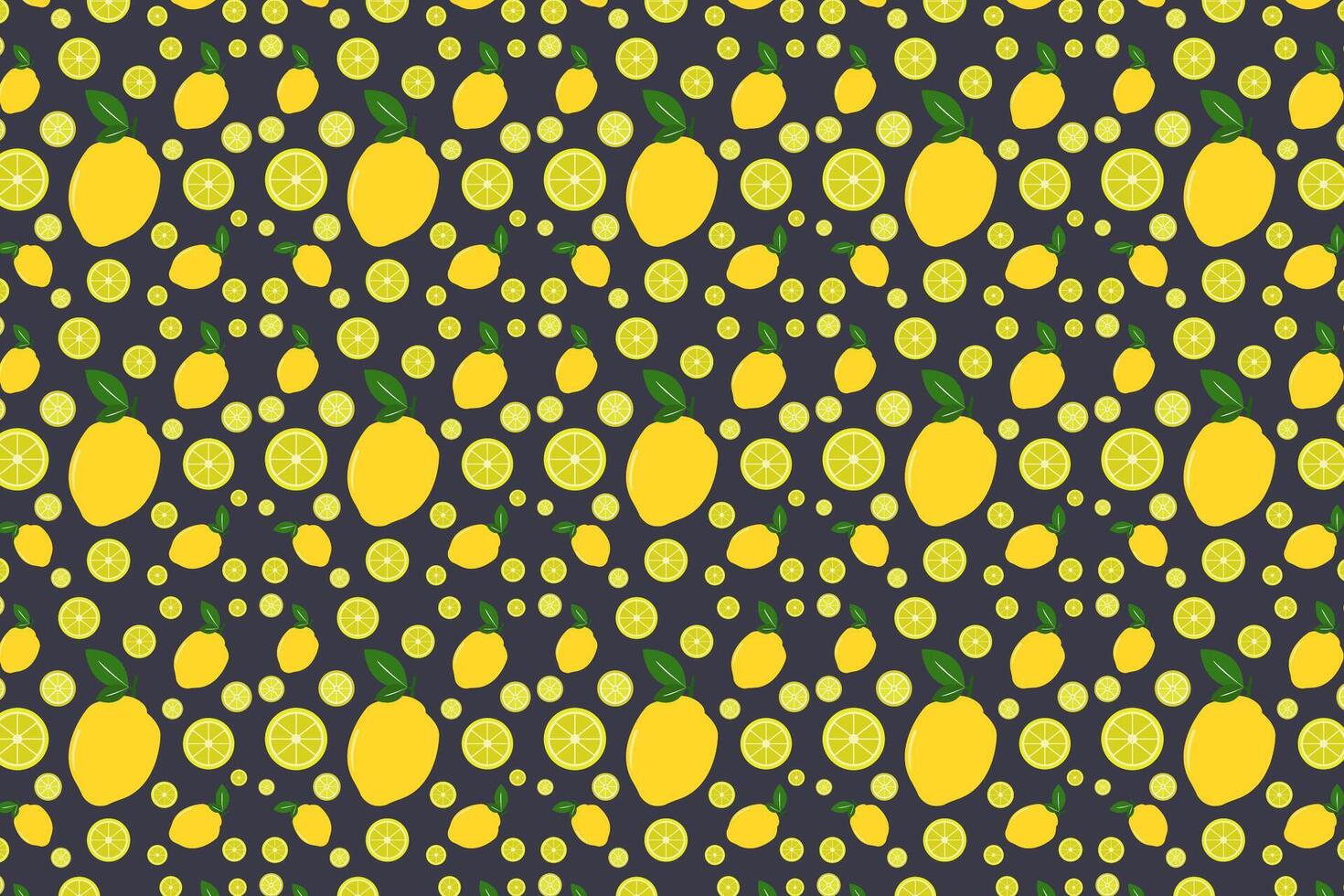 Lemon pattern illustrated on white background vector