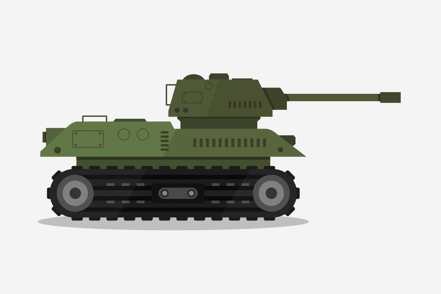 Tank illustrated on white background vector