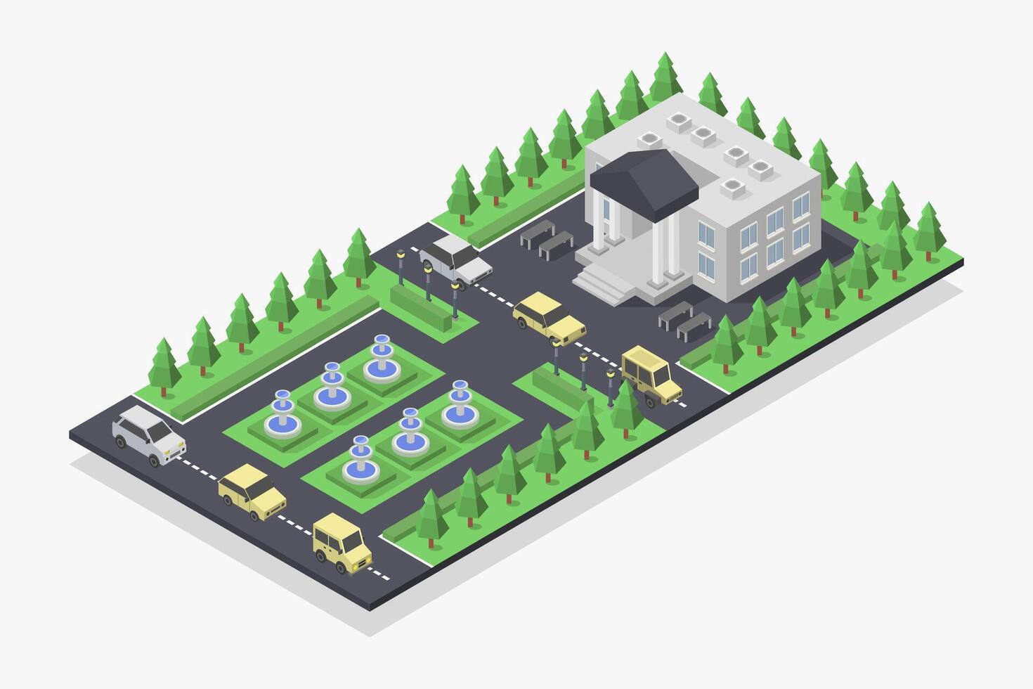 Isometric government illustrated on white background vector