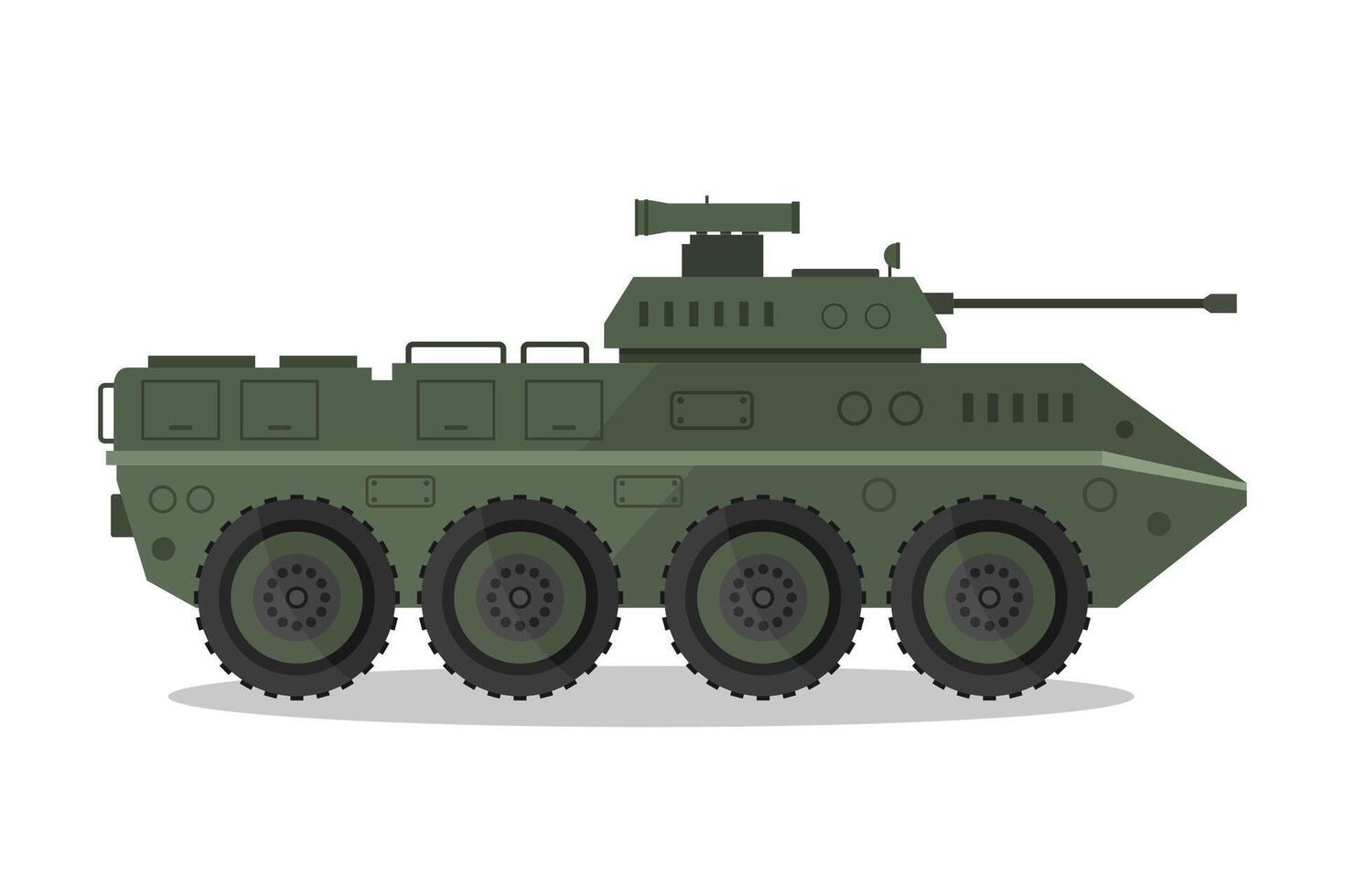 Tank illustrated on white background vector