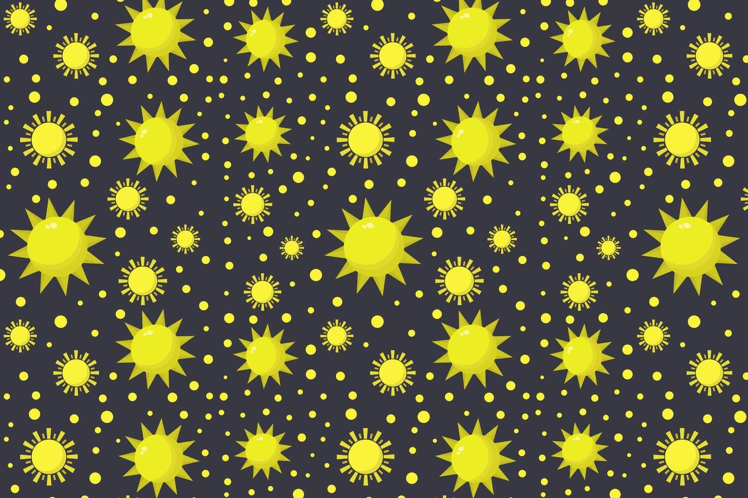 Sun pattern illustrated on white background vector