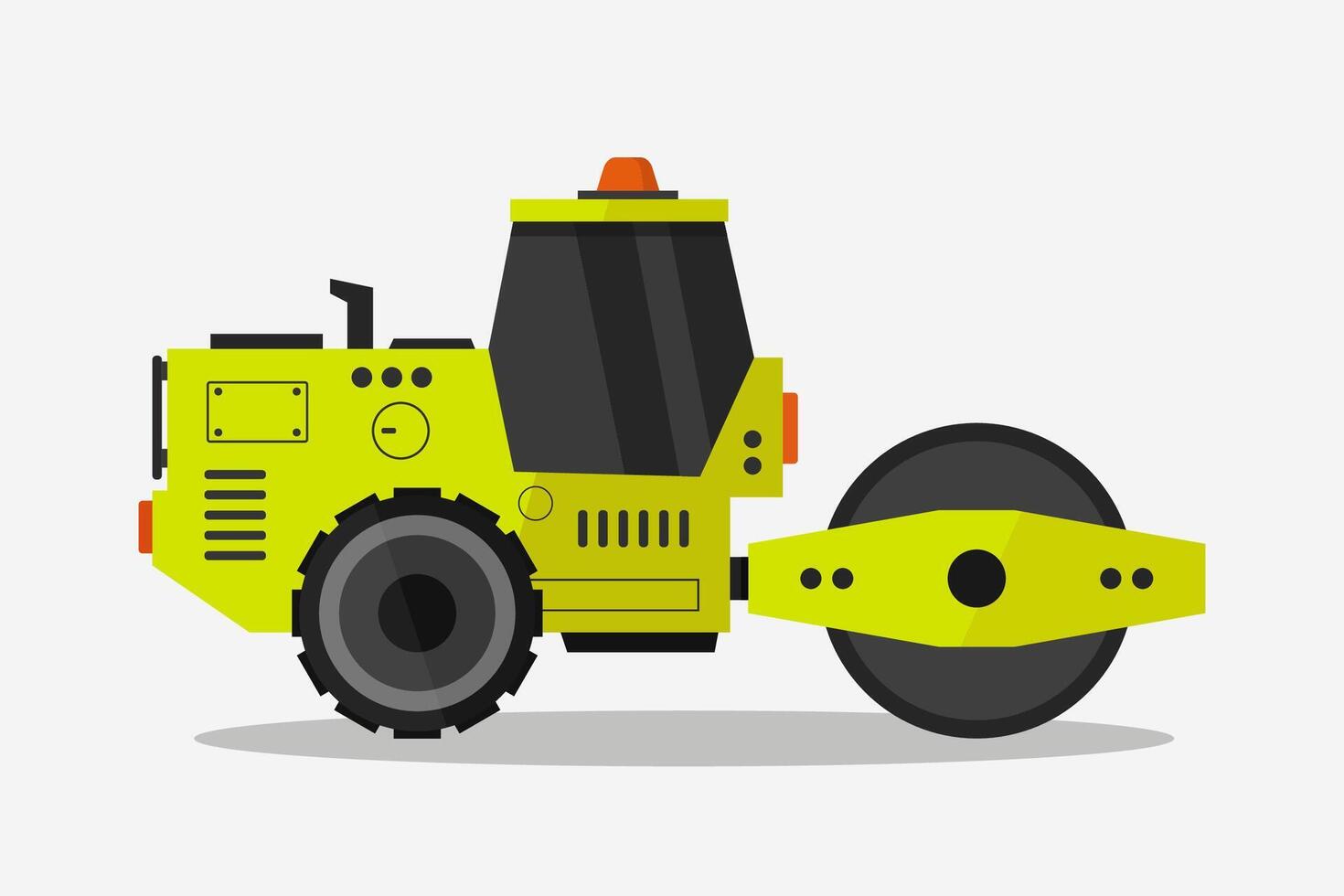 Road roller illustrated on white background vector