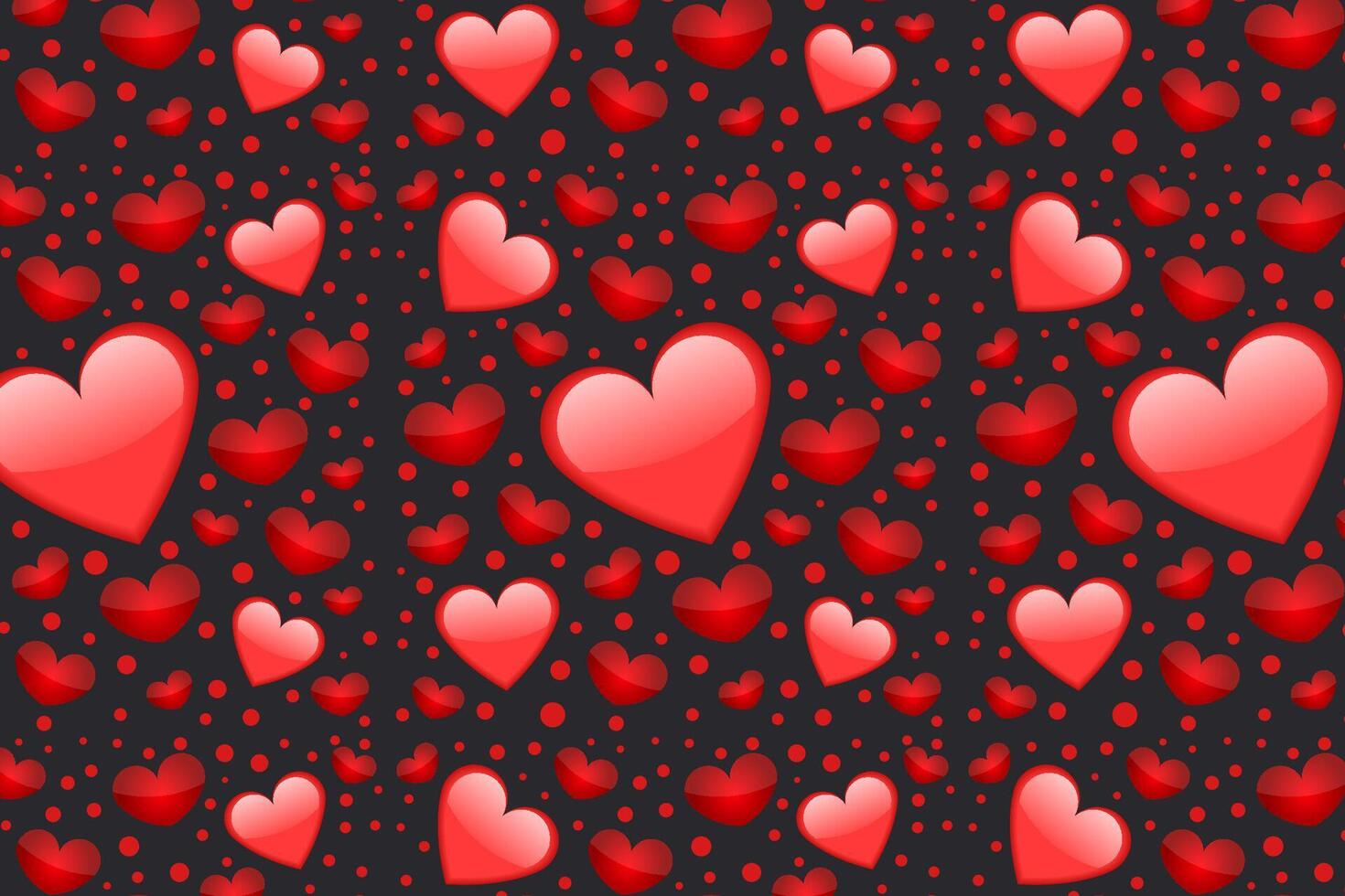 Illustrated heart pattern vector