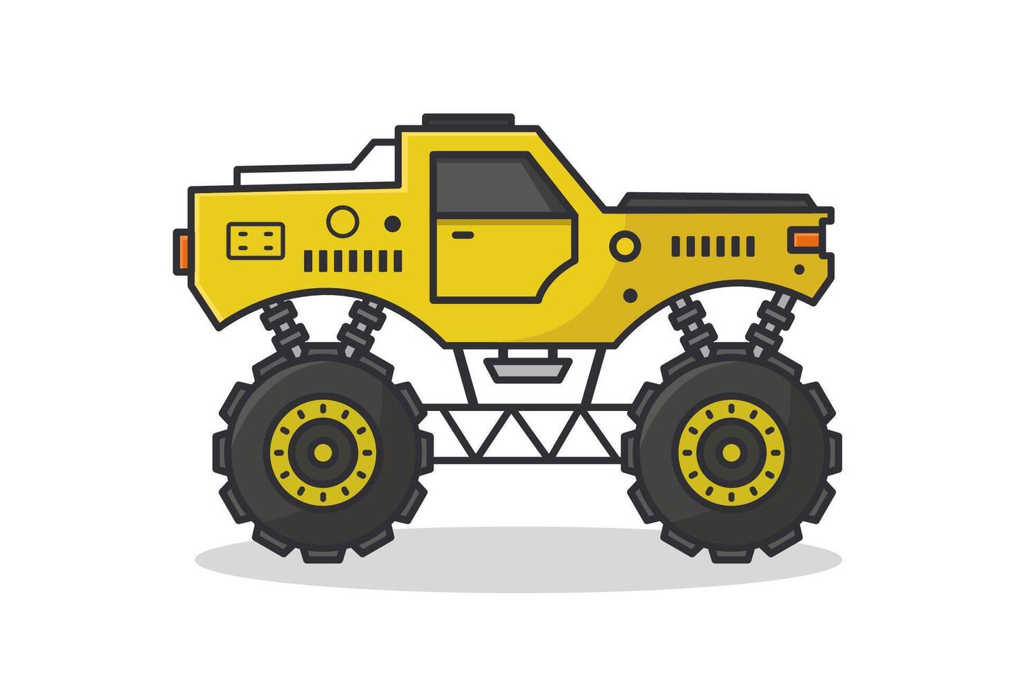 Monster truck on white background vector