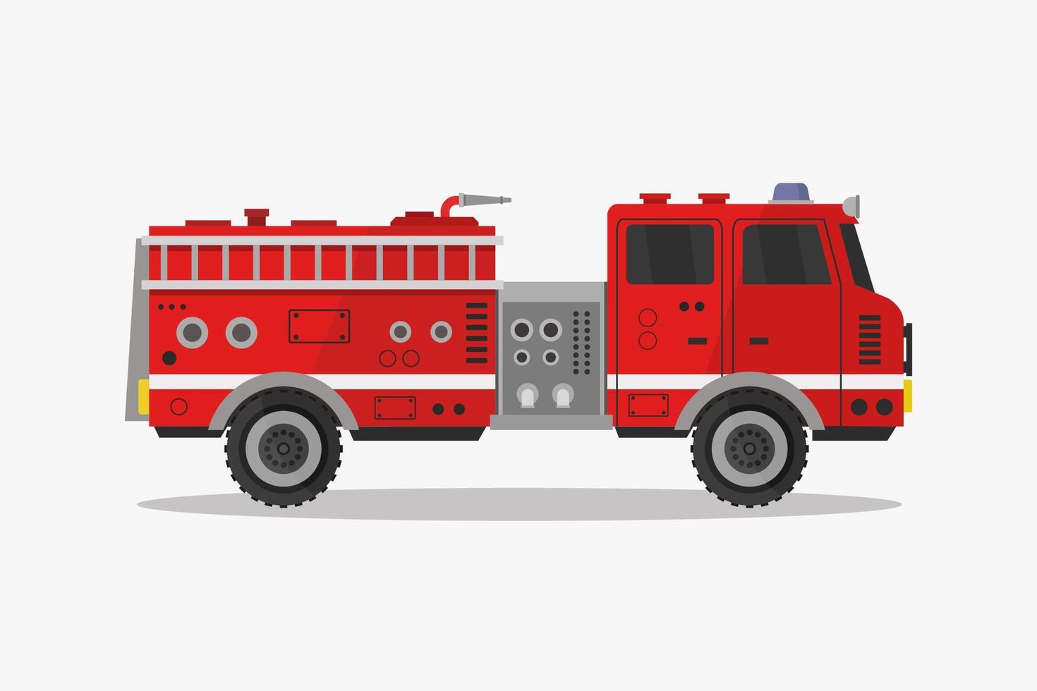 Fire truck on white background vector