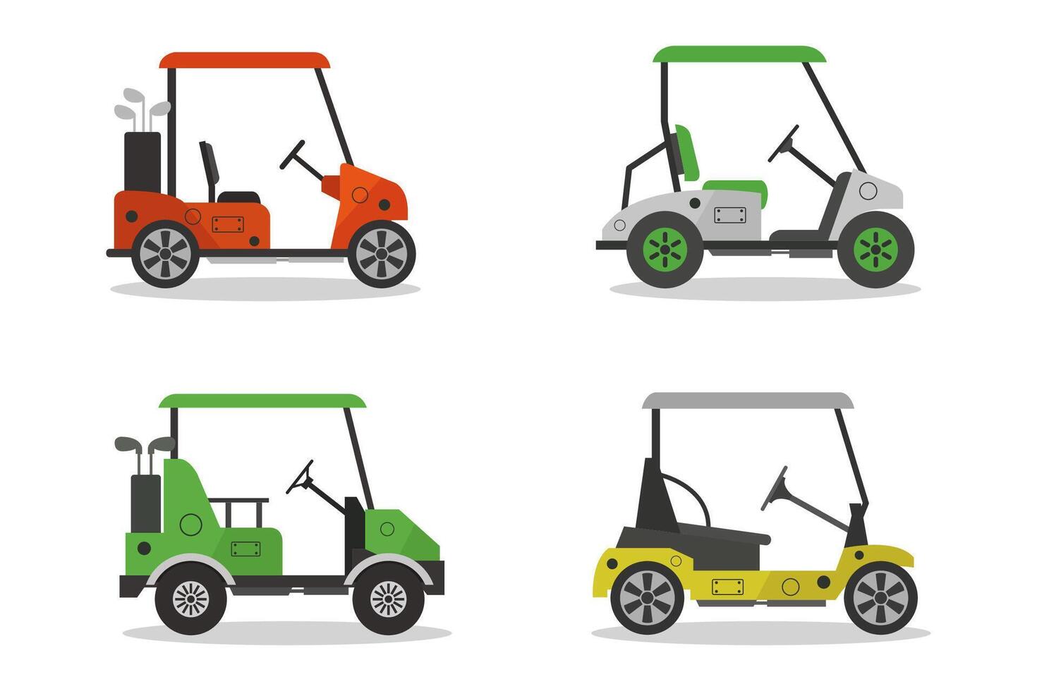 Illustrated Golf Cart vector
