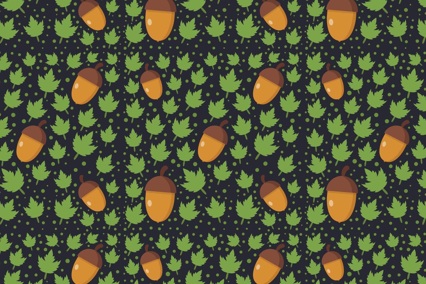 Autumn acorn on white background vector