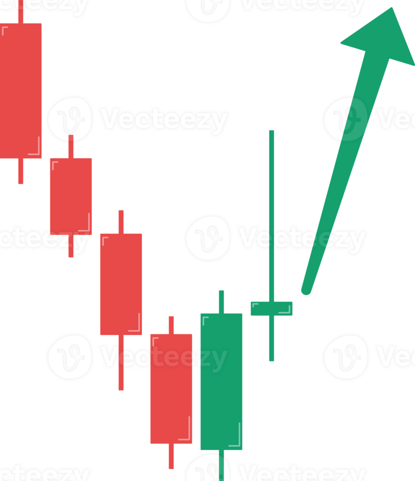 Candlestick setup for long position. Reversal pattern png