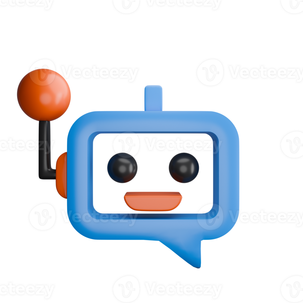 3D Chatbot Icon png