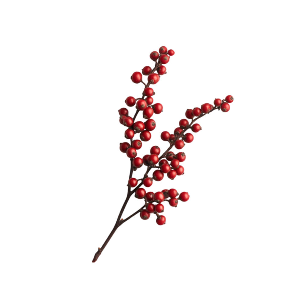 Sumac berry branch isolated on a transparent background png