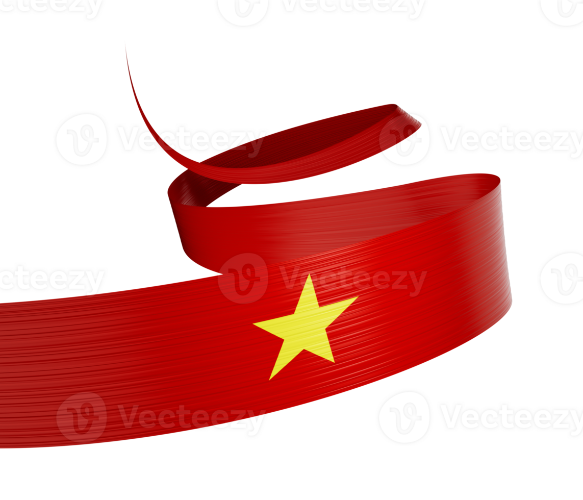 3d Flag Of Vietnam 3d Waving Ribbon Flag, 3d illustration png
