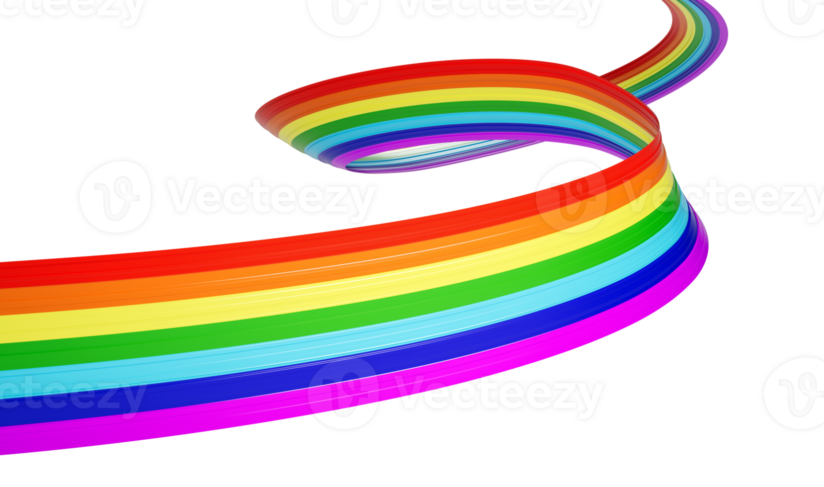 3d Flag Of Rainbow 3d Waving Ribbon Flag, 3d Illustration png