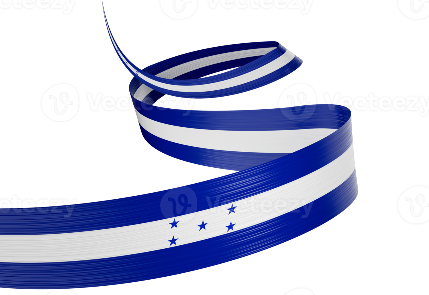 3d Flag Of Honduras 3d Shiny Waving Twisted Ribbon Flag 3d Illustration png