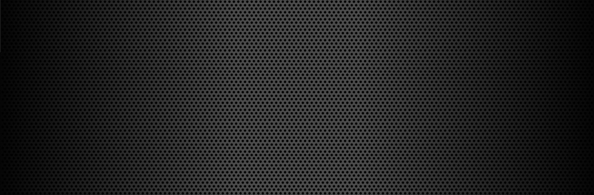 Dark chrome metal mesh holes with gradient background vector