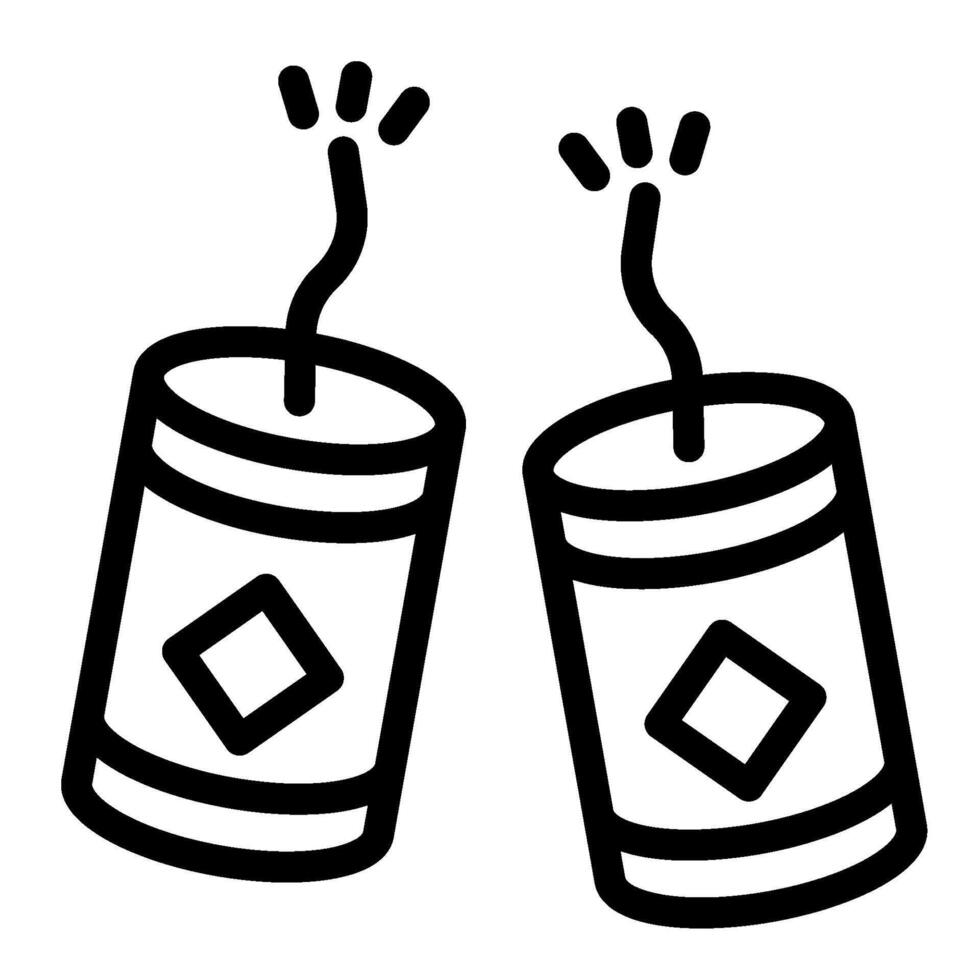 Fire cracker icon line style vector