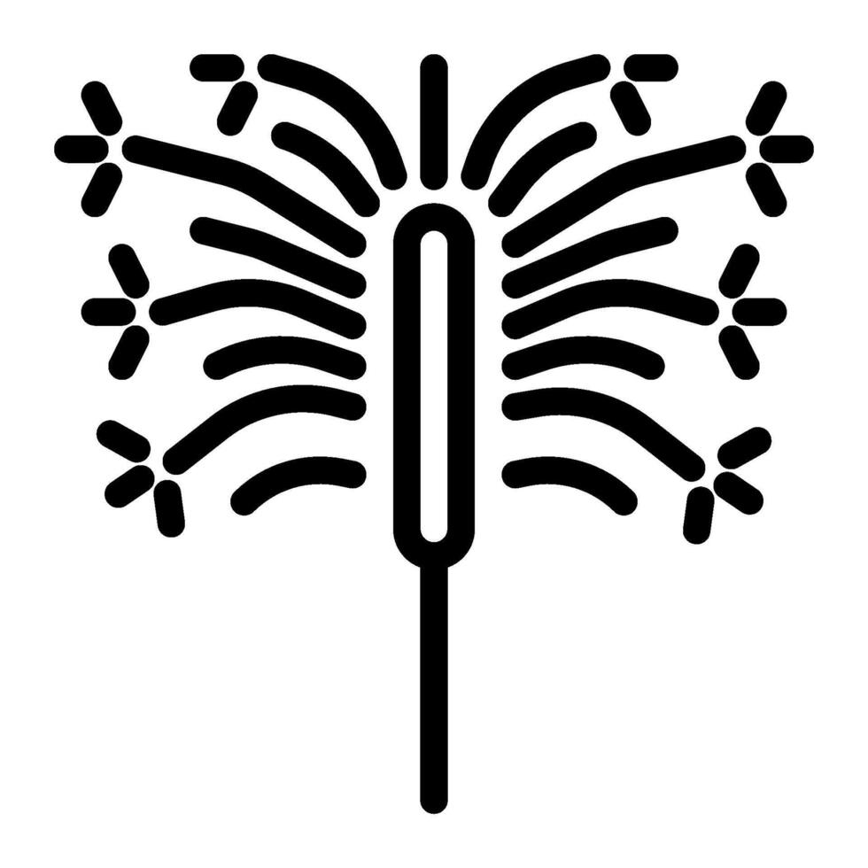 Sparkler icon line style vector