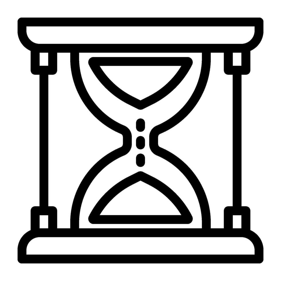 Hourglass icon line style vector
